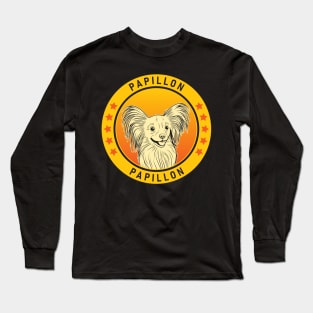 Papillon Dog Portrait Long Sleeve T-Shirt